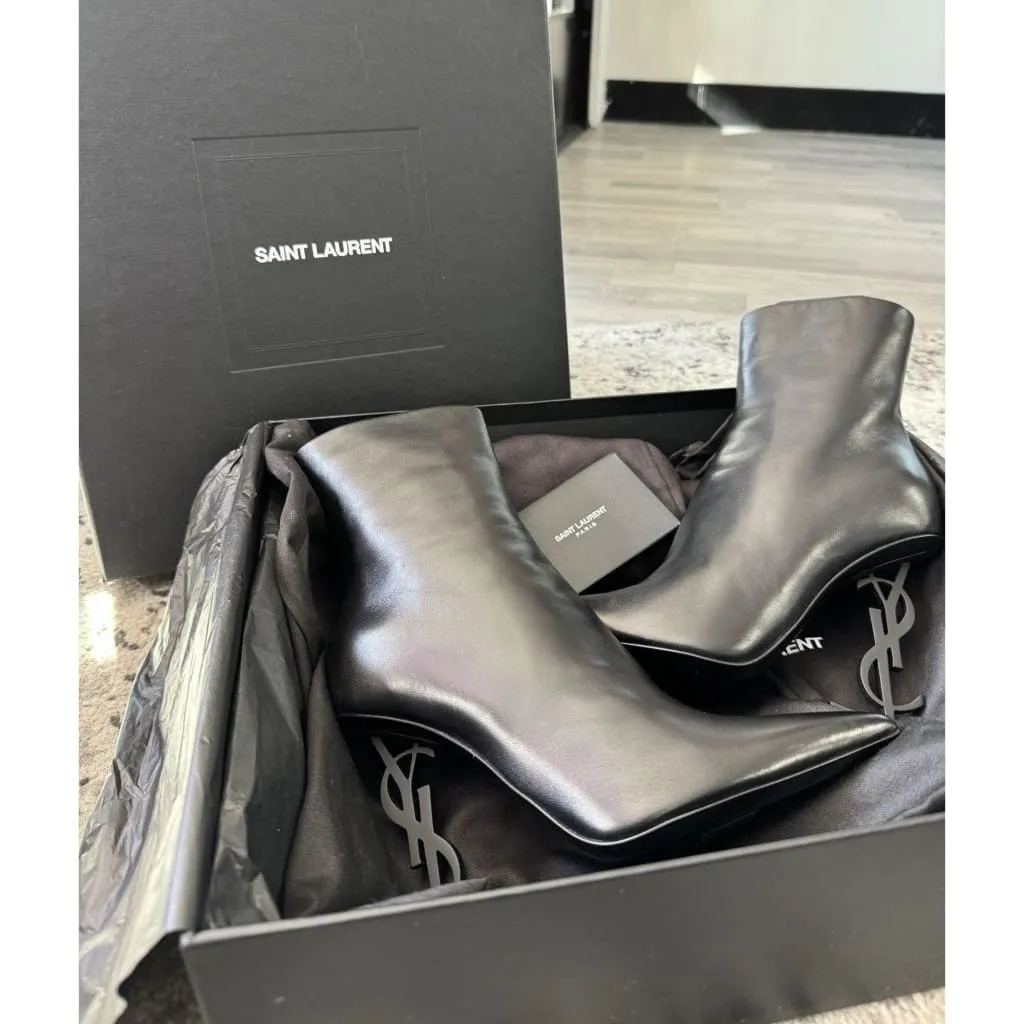 YSL Opyum Booties Size 6 NEW with Box, Dust Bags, and COA