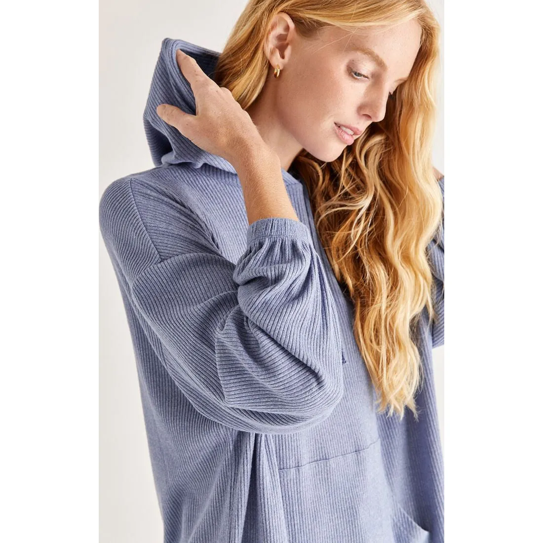 Z Supply Faith Marled Ribbed Hoodie