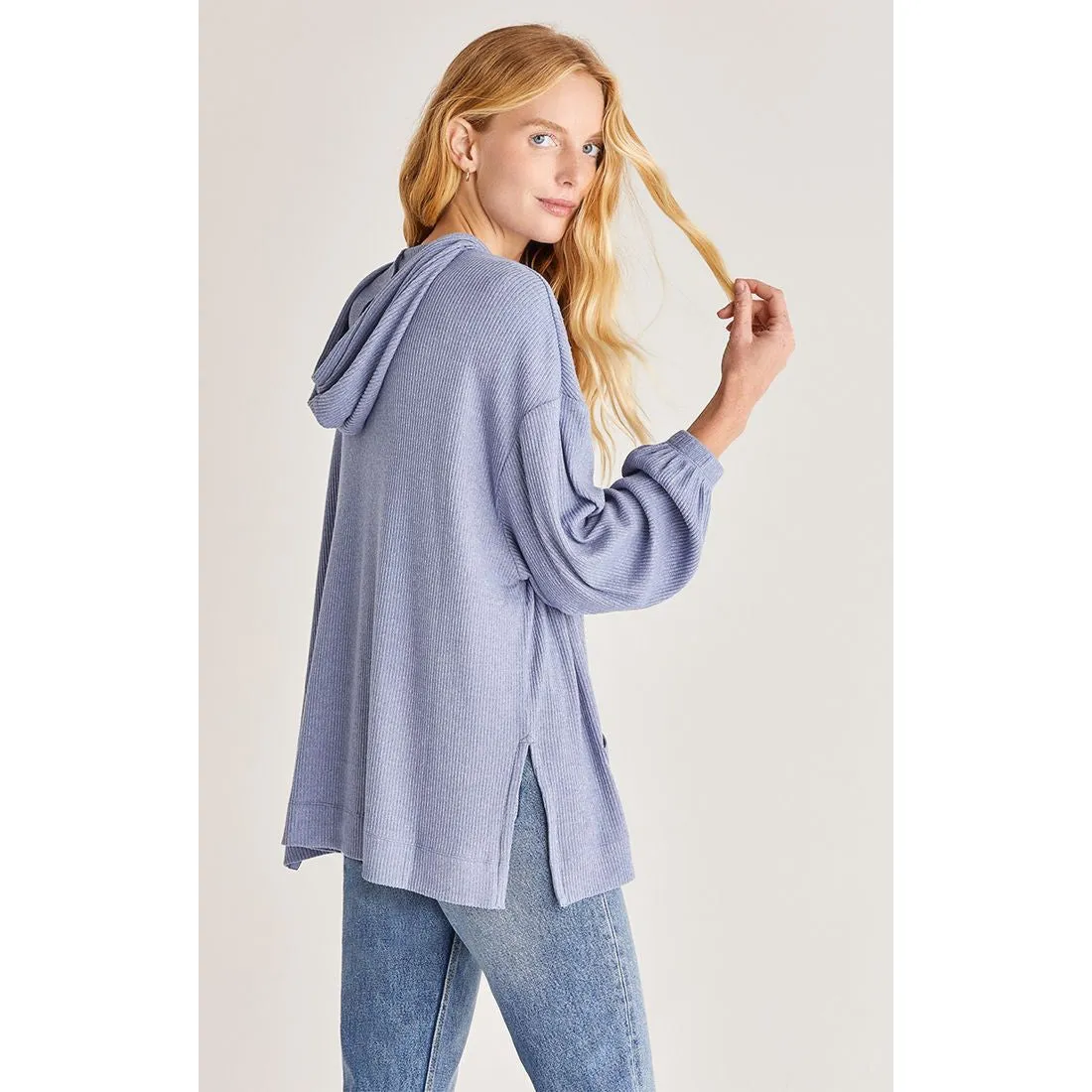 Z Supply Faith Marled Ribbed Hoodie