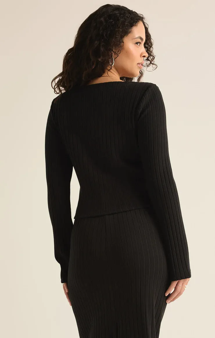 Z Supply Madeline Rib Long Sleeve Top
