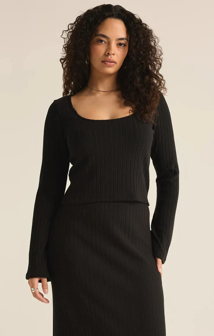 Z Supply Madeline Rib Long Sleeve Top