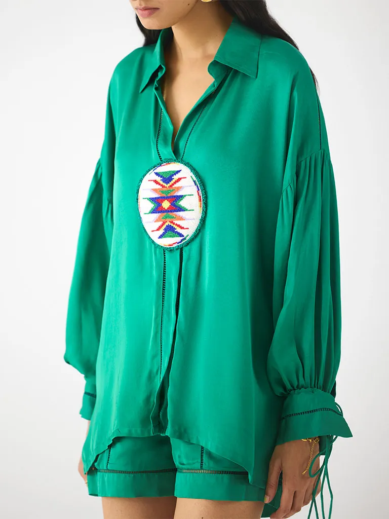 Zulu Green Linen Shirt & Shorts