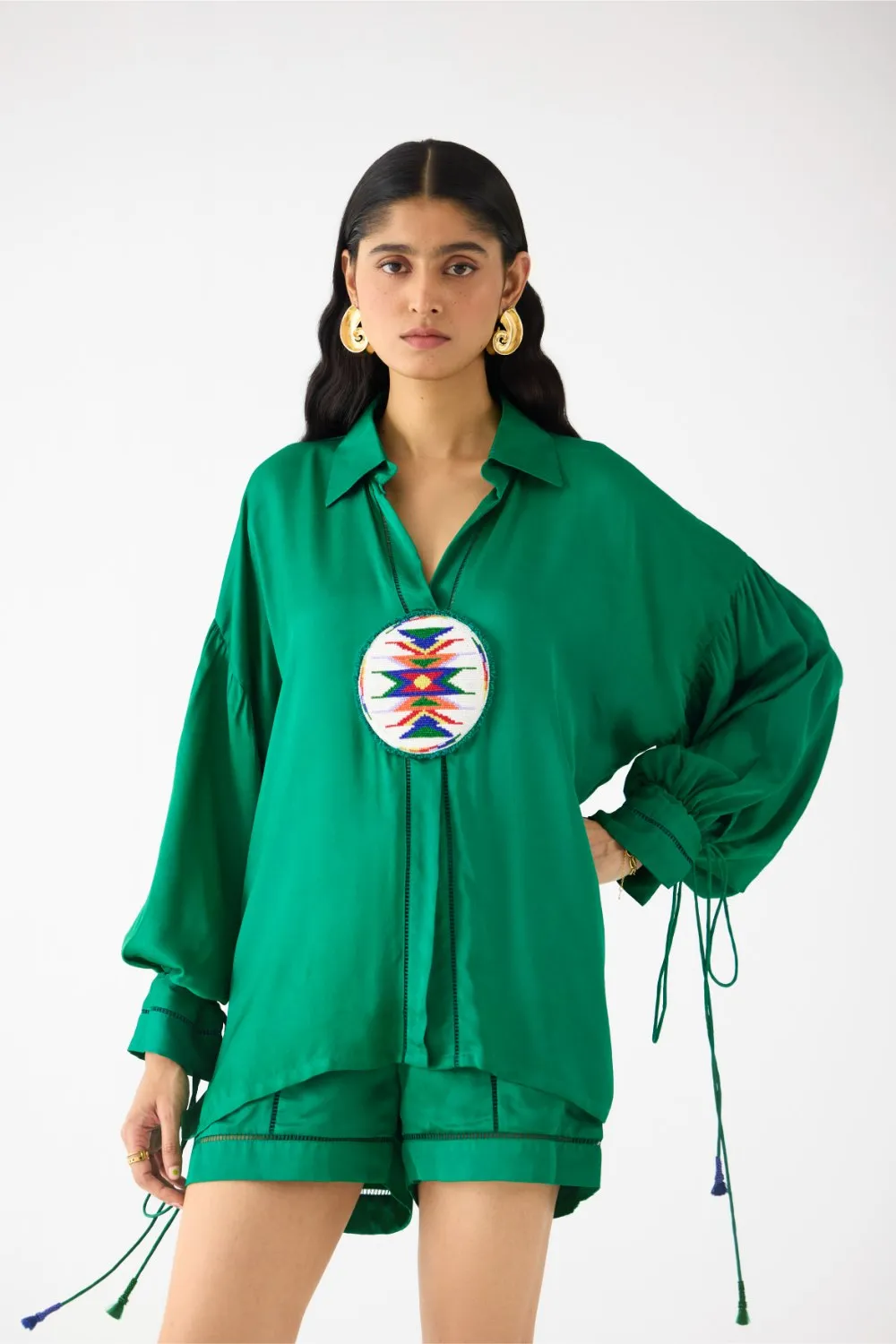 ZULU GREEN LINEN SHIRT & SHORTS