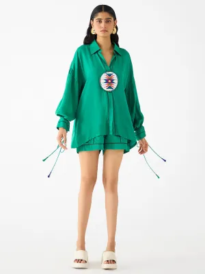 Zulu Green Linen Shirt & Shorts